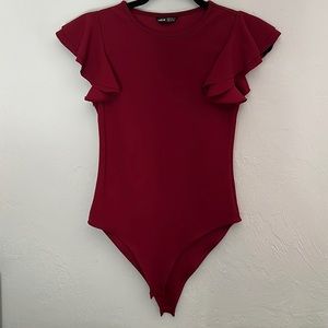 Burgundy bodysuit